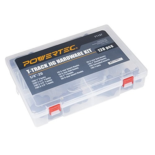 powertec 71127 ttrack jig hardware kit, 1/420, 128 pcs