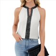 thumbnail image 1 of Camisa de con Cuello en V y Sin Mangas para Mujer, para Oficina y Trabajo. S, 1 of 9