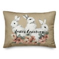 thumbnail image 2 of Creative Products Sketched Bunnies On White Pillow 14 x 20 Spun Poly Pillow, 2 of 3