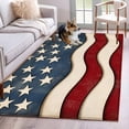 thumbnail image 3 of Rectangle Area Rug 3x5ft,American Flag Patriotic Washable Carpet Non-Slip Runner Accent Rugs Indoor Floor Mat for Bedroom Living Room Decor,Vintage Stars and Stripes, 3 of 9