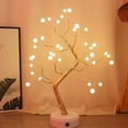 thumbnail image 1 of Lámpara Led de árbol de escritorio, decoración de mesa de escritorio, 36 luces LED de perlas para el hogar, interruptor táctil de decoración alimentado por batería o adaptador USB, 1 of 5