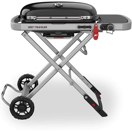 Weber 9010001 Traveler Portable Gas Grill, Black