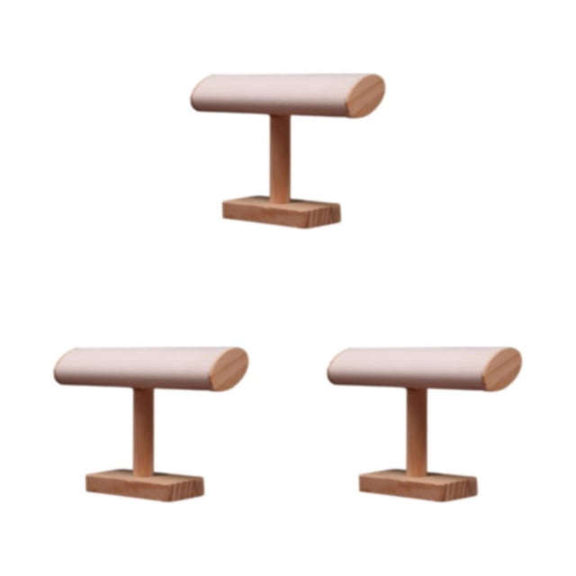 Transemion Wood Bracelet Display Stand | Elegant Large Capacity For Bangles Bracelet Rack Display Rack Storage Rack No Burr White 3Set