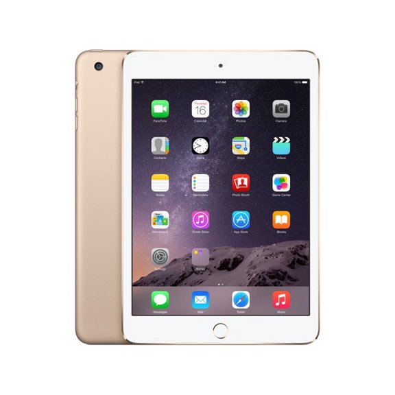 Restored Apple iPad mini 3 with Retina Display & Touch ID Wi-Fi + Cellular 64GB - White & Gold (3rd generation) (Refurbished)