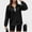 Black, variant on EGNMCR Womens Plaid Shacket Jacket Rain Jacket Women Lightweight Zip Up Outerwear Long Sleeved Jackets With Hood Packable Raincoat Coats With Pockets And Storage Bag Women Coat