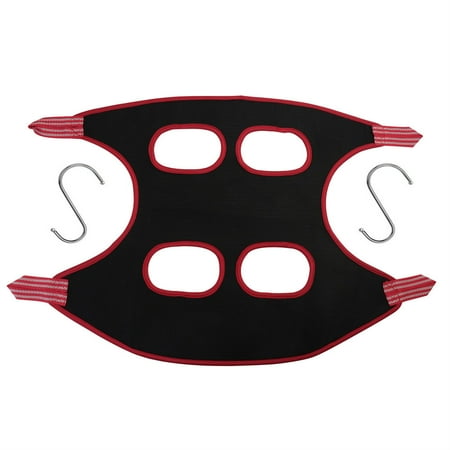 SLYNSHome Pet Grooming Hammock Harness for Cats & Dogs Dog Sling for Grooming  Dog Hammock Restraint Bag - Black Red - S - 23.6x18.9 inch