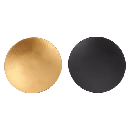 unbranded  2 Pcs Candle Holder Gold Tea Light Holders Plate Sticks Decor