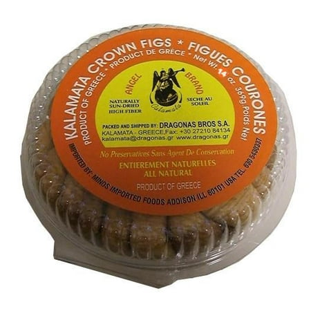 Dried Figs, Kalamata Crown, (Dragonas) Angel, ROUND Pack, 14 (Best Way To Eat Dried Figs)