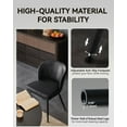 thumbnail image 4 of Sailvan Dining Chairs Set of 6, Modern PU Leather Upholstered Kitchen Chairs for Dining Room & Living Room with High Back, Easy Maintaince, Black, 4 of 9