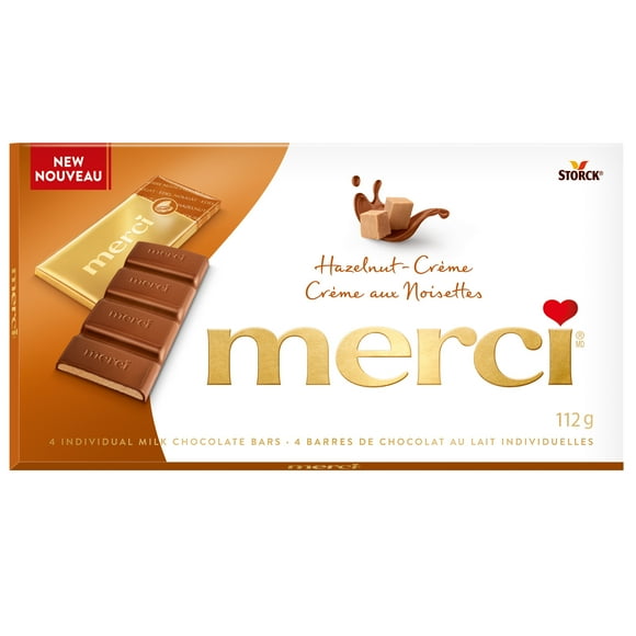 Barres de chocolat merci® - Creme aux Noisettes NOISETTE-CRÈME 100g