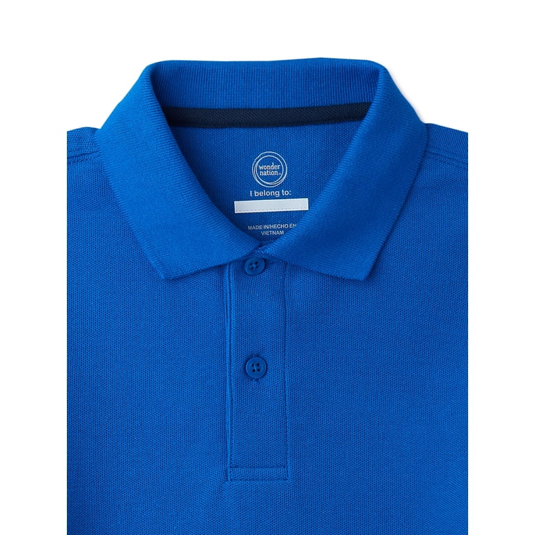 Wonder Nation Boys School Uniform Polo 2-Pack photo 3