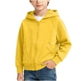 thumbnail image 2 of Boys Jacket Solid Color Zip Up Hoodie Long Sleeve Thin Jacket with Casual Pockets for Daily Outerwear Sport for Toddler Boys, 2 of 6