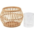 thumbnail image 4 of Primitives by Kathy Medium Bamboo Lantern with Included Glass Candle Holder, Create a Natural ambience in Any Room. Combine with Our Other Bamboo Lanterns for Mood Lighting on Any Occasion., 4 of 4
