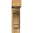 thumbnail image 2 of Ekena Millwork 6"W x 22"D x 22"H Merced Block Rough Sawn Bracket w/ Offset Brace, Western Red Cedar, 2 of 25
