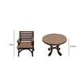 thumbnail image 5 of Kit de mesa y silla de resina en miniatura para muebles de miniatura a escala 1/64 Marrón, 5 of 5