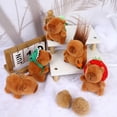thumbnail image 3 of Lindo juguete de peluche Capibala, regalo para niña, colgante de peluche para bolso, llavero decorativo, linda muñeca kawaii, regalo de vacaciones, 3 of 6
