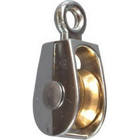 National Hardware N243-592 3203BC Fixed Single Pulley in Nickel