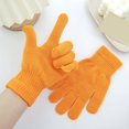 thumbnail image 2 of Fgnfyis Winter Gloves for Women Soft Knit Full Coverage Fingerless Design Modern Minimalist Style Warm Winter Handwear Candy Color Mittens Orange, 2 of 3