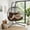 Brown + HDPE, variant on Double Hanging Egg Chair with Stand, 2-Person Patio Swing Loveseat with Cushion, Grey for Indoor Outdoor Use