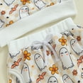 thumbnail image 6 of ZINTAOZT Halloween Baby Boy Girl Outfit Toddler Ghost Pumpkin Sweatshirt Tops Pants Set Casual Fall Winter Clothes, 6 of 8