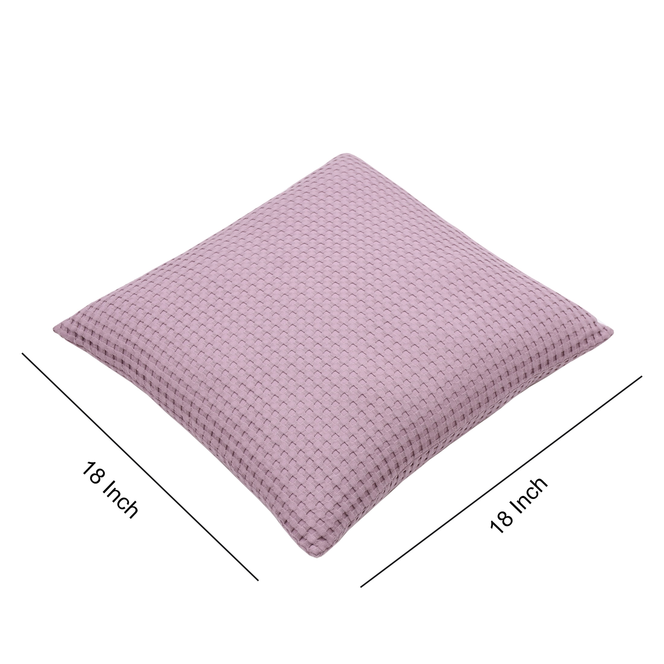 Mainstays Waffle Knit Pillow, 18" x 18", Purple
