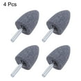 thumbnail image 4 of Uxcell 4 Pack Abrasive Mounted Stone 1/4" Shank 1.18" Dia Conical Corundum Grinding Head for Rotary Tool, 4 of 6