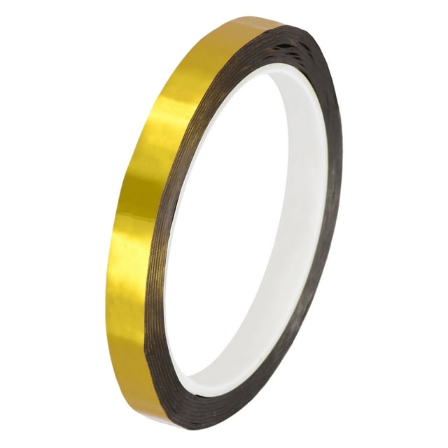 Cinta decorativa metalizada en tono dorado Uxcell de 1/2 pulgada x 55 yardas, paquete de 2