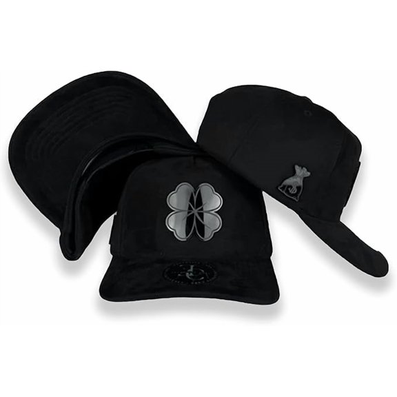 Trébol Clover Snapback Hat, Flat Brim Adjustable Baseball Cap for Men and Women, Vintage Style Ball Cap