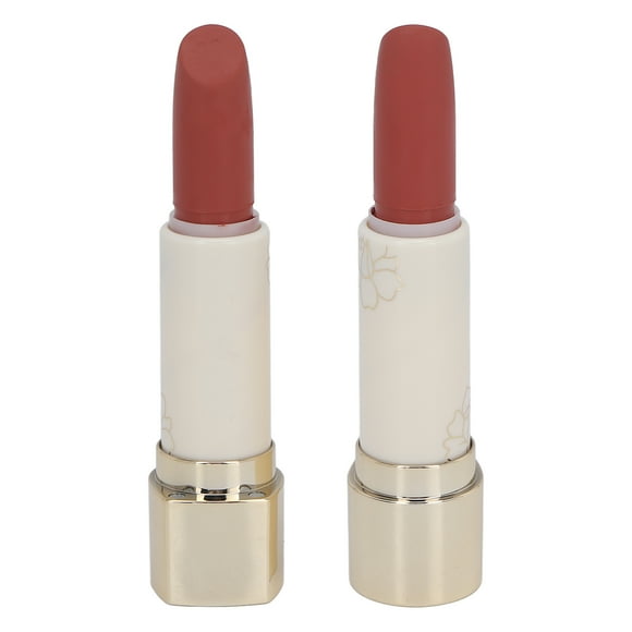 Rose Lipstick With Satin Finish, Rose Lipstick, Matte, Waterproof, High Color Rendering, Carved Lipstick For Women 3.7 G