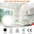 thumbnail image 4 of DELight 10 Pack 3 Inch LED Recessed Light Ultra-thin Ceiling Light Panel 6000-6500K Cool White 240LM Canless Wafer Downlight 3W Daylight, 4 of 11