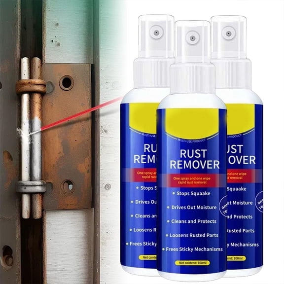 Anti-Rust Lubricant Spray & Rust Remover, Rust Stain Remover, Rust Remover Spray for Metal, Heavy Duty Metal Cleaner for Vehicles, Tools, Chains(3pcs)