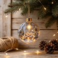thumbnail image 6 of Glowing Christmas Story Ornament, Light‑Up Mini Holiday Scene, 3.1in Bethlehem Star Night Town Hanging Ball, Christmas Tree Decoration, Festive Keepsake Ornament for Mantel, Window & Home Decor, 6 of 7