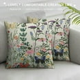 thumbnail image 3 of ARISTURING Spring Floral Pillow Covers Wildflower Sage Green Flowers Butterfly Print Decorative Throw Pillow Covers Square Cushion Cover Rustic Decor for Picnic Party Wedding Living Room, 3 of 5