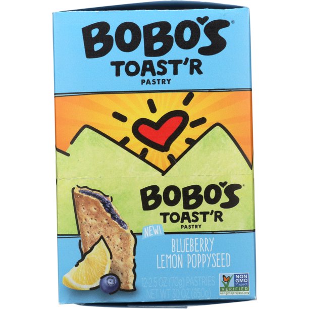 Bobo's Oat Bars Toaster Pastry Blueberry Lemon Poppyseed, 2.5 oz. (48