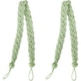 thumbnail image 1 of 2 Pack Curtain Tiebacks 23 Inch Curtain Holdbacks Window Tassels Tie Backs Clips Decorative Rope Curtain Holdback Holder, Green, 1 of 5