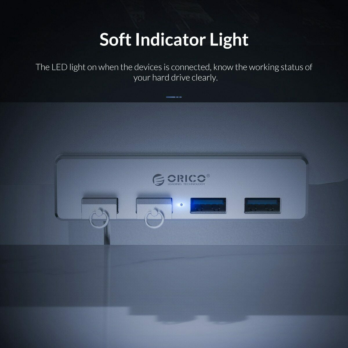 ORICO USB 3.0 HUB, Monitor-Edge and Desk-Edge USB 3.0 4-Port Clip-Type Hub