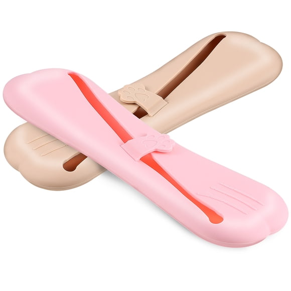 AURARMLET 2Ud Organizador Compacto De Brochas Para Maquillaje De Silicona Color Surtido Para Viaje Y Trabajo