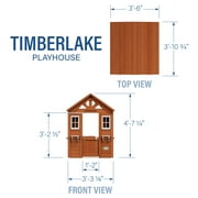 Backyard Discovery Timberlake Cedar Wooden Kids Playhouse, Play Kitchen, Snack Bar Window