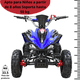 thumbnail image 3 of Cuatrimoto a Gasolina 49 cc 2T Arranque Manual Doble Freno de Disco Embrague Automático Carga Máx 50 kg Hasta 40 km/h - Azul, 3 of 8