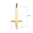thumbnail image 3 of Hermah Inverted Cross Pendant Necklace for Men Cuban Chain 18-24inch, 3 of 5