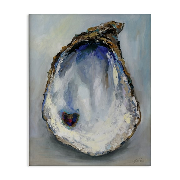 Stupell Industries Organic Oyster Shell Animals & Insects Painting Gallery Wrapped Canvas Art Print Wall Art, 16 x 20