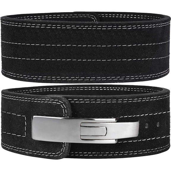 ARD CHAMPS™ Weight Power Lifting Leather Lever Pro Belt Gym Training Black Small