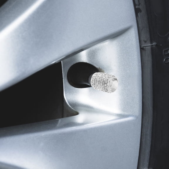 Masteelf 4pcs Car Accessories Car Tire Caps Car Tire Valve Caps Tire Valve Stem Caps Car Tire Air Caps Rhinestone Tire Stem Caps