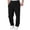 Black #012, variant on Mens Sweatpants Open Bottom Athletic Baggy Straight Leg Pants Casual Drawstring Waist Fleece Joggers with Pockets, M