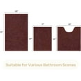 thumbnail image 2 of Bathroom Rugs Sets 3 Piece Chenille Bath Rug Non-Slip Bath Mats with Soft Plush PVC Backing Water Absorbent Carpet 1'' Quick Dry Microfiber Toilet Mat, Coffee, 2 of 7