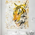 thumbnail image 1 of Animal Tapestry, Wildlife Theme Vector Illustration of a Tiger Portrait Grunge Style Illustration Print, Fabric Wall Hanging Decor for Bedroom Living Room Dorm, 5 Sizes, Orange, by Ambesonne, 1 of 1