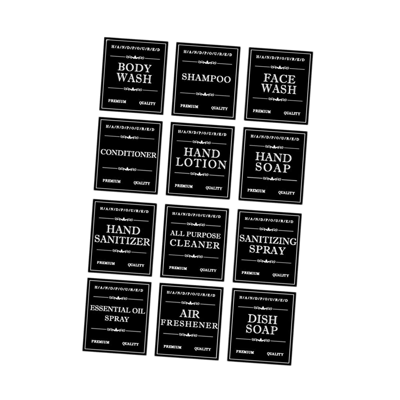 BELOVING 12 Pieces Soap Labels for Bottles Hand Soap Stickers for Dish Soap Hand Soap