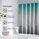 thumbnail image 3 of 1.8*1.8m Nueva cortina de ducha gradiente azul negro partición de baño cortina decoración de baño, 3 of 5