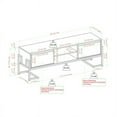 thumbnail image 2 of Console Multimédia Moderne en Bois 60 Pouces 2 Tiroirs - Noyer Foncé, 2 of 6