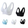 thumbnail image 3 of Bigersell Cute Sports Bras for Women 5pc V-Neck Wire-Free Bra Support Women Tank Tops with Built in Bras Lace Bra Style R-195 Basic Bra Strap Nylon Pullover Bra Everyday Bras Underwear Black XXL, 3 of 6